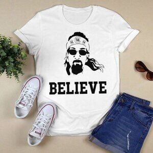 Carlton Thompson Gamecock Jesus Believe Religious Christian Football Fan Tee